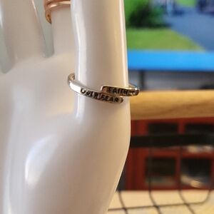 Gold Faith Engraved Ring